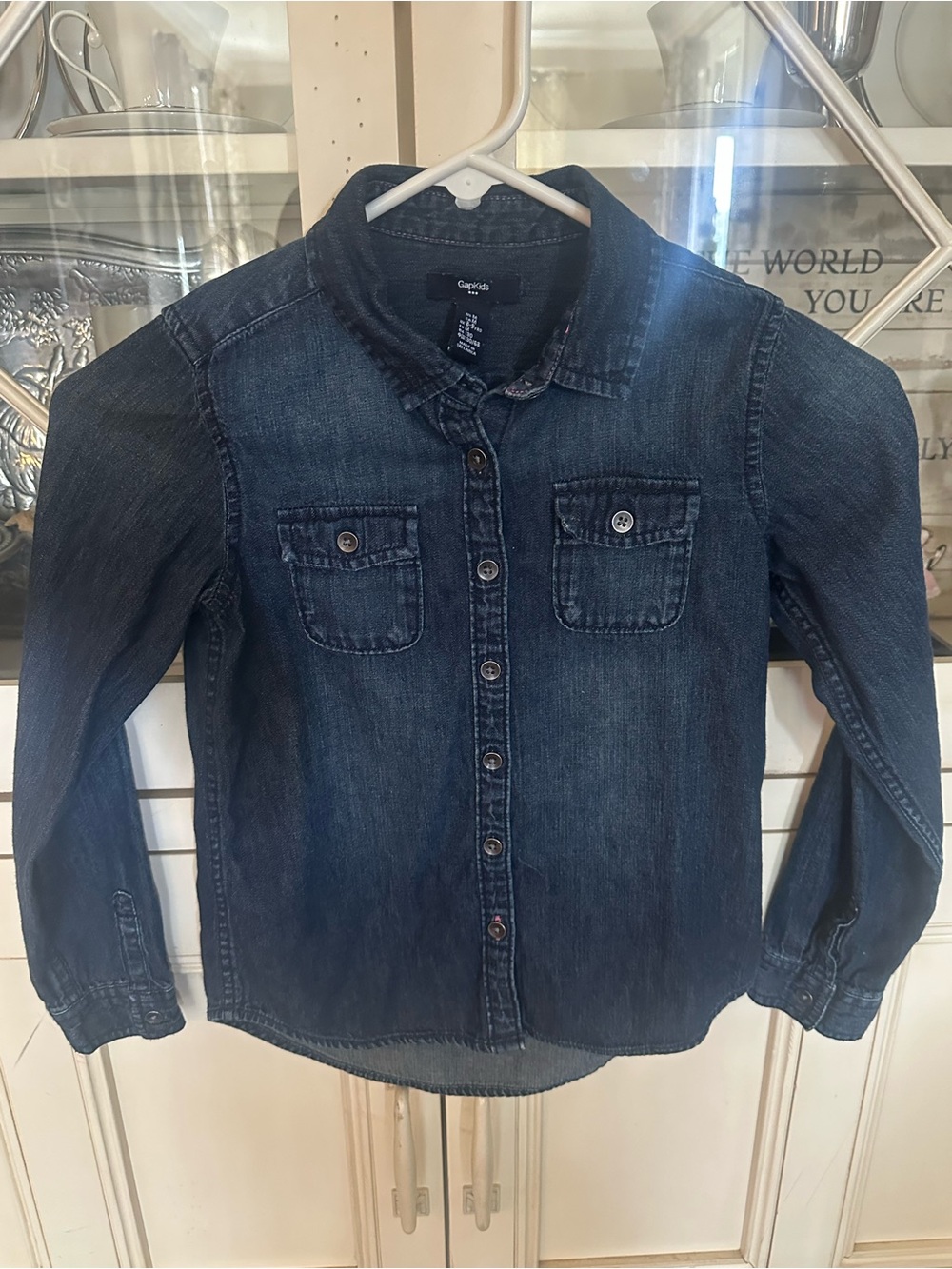 GAP Dark Blue Denim Button-Down Shirt